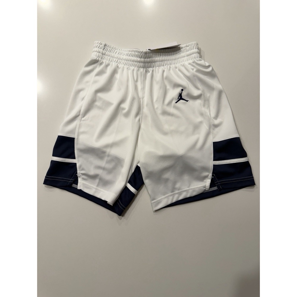 Jordan Stock Overtime Basketball Game Short White Navy FQ5375-107 Mens S NWT